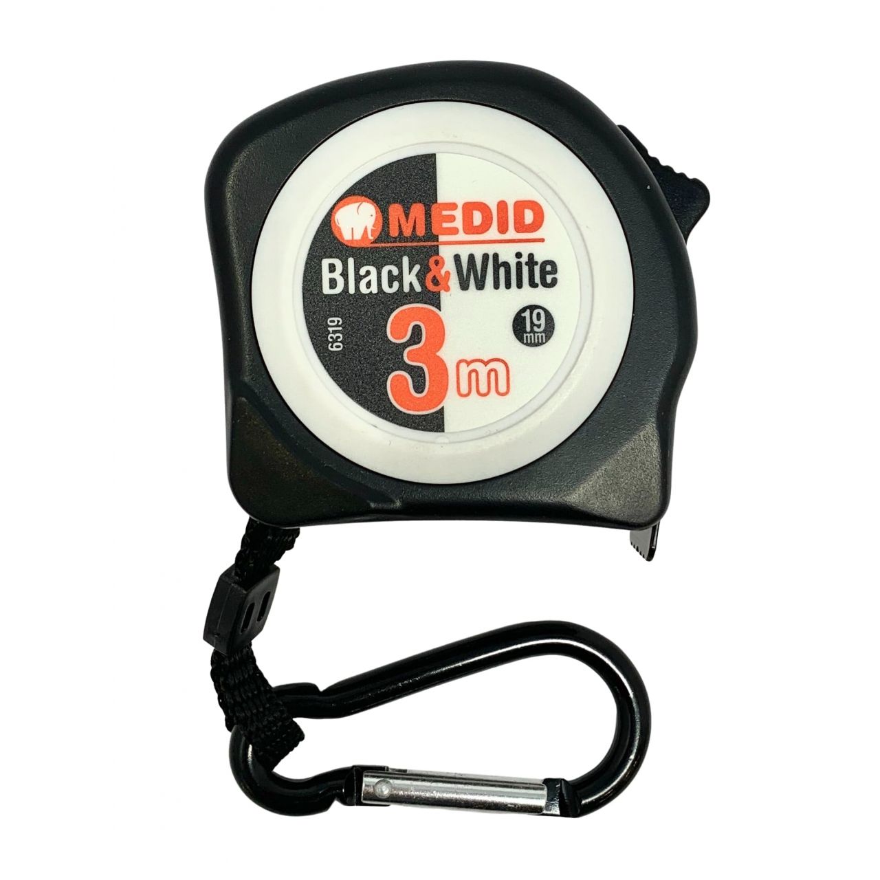 Flexómetro MEDID Black &amp;amp; White 3 m x 19 mm- ref.6319