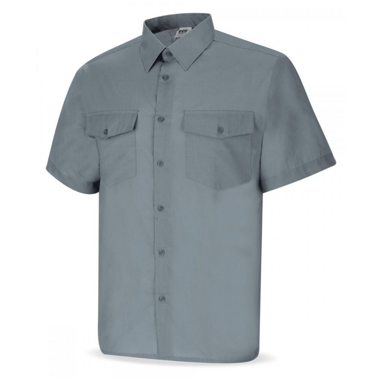 388CMCG Camisa gris poliéster/algodón 95 gr. Marga corta
