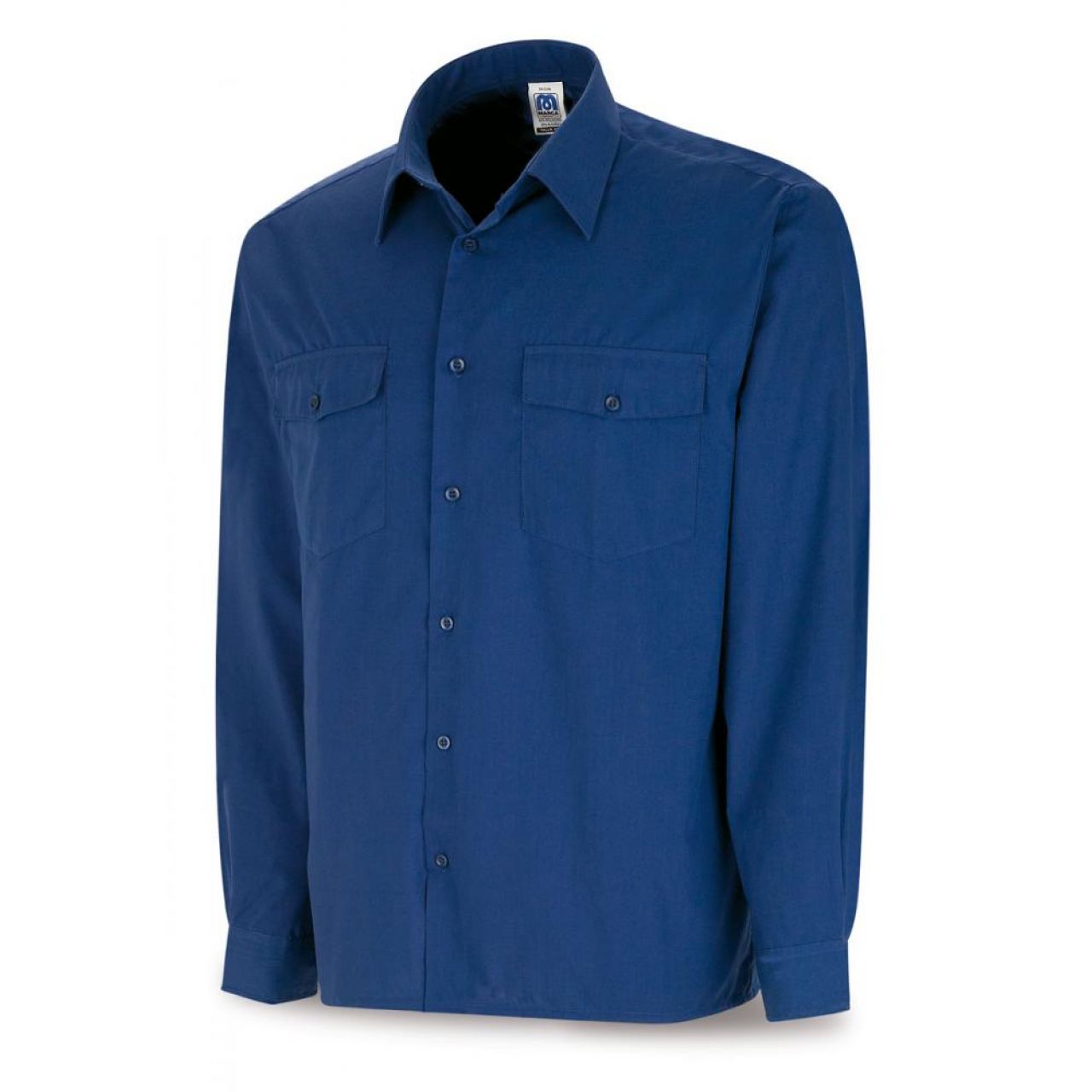 388CXMLAZ Camisa azulina algodón 125 gr. Marga larga