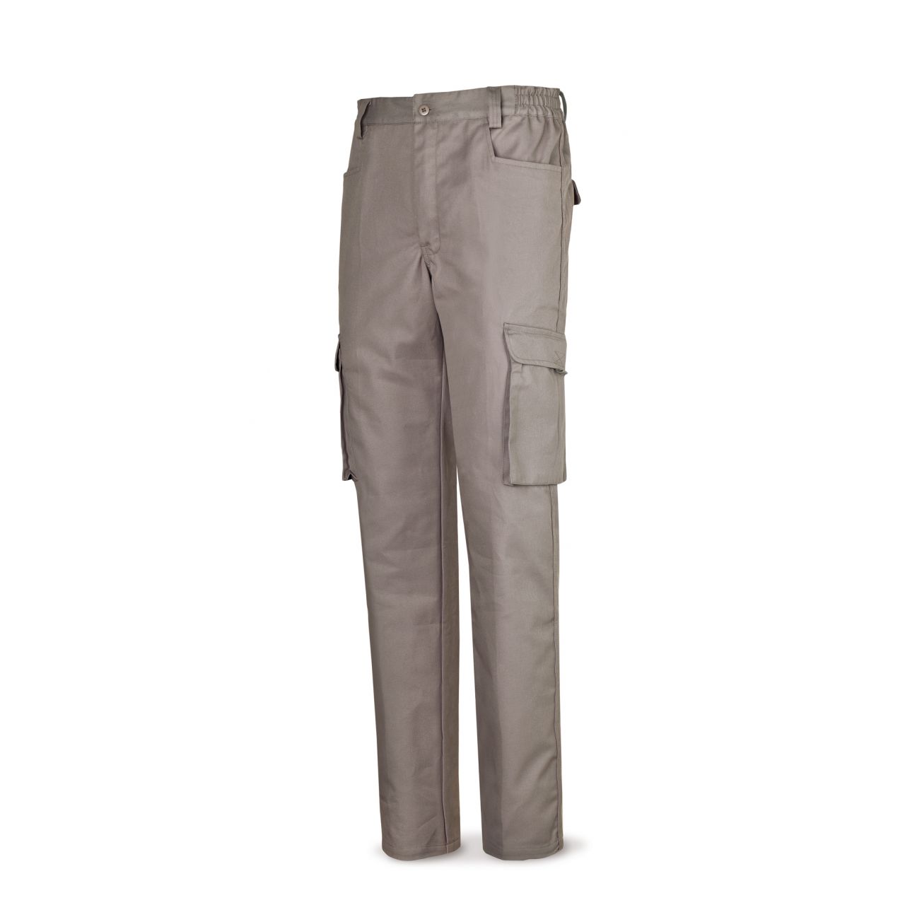Pantalón gris algodón de 245 g. Multibolsillo 36