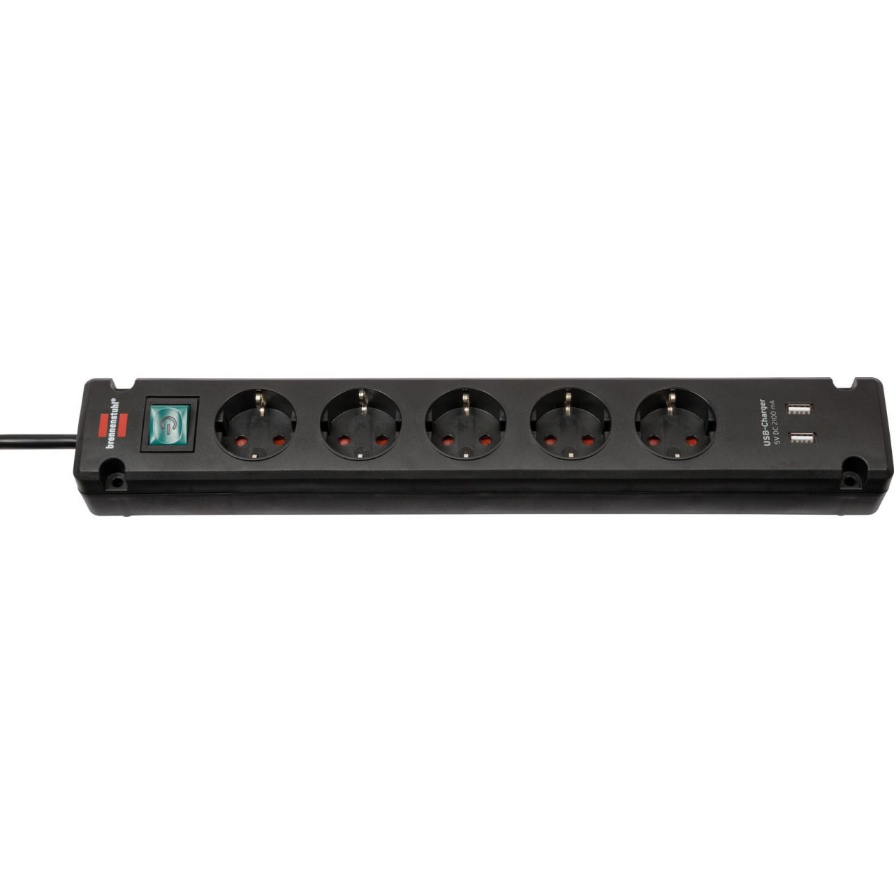 Base múltiple Bremounta con puertos USB apta para montaje fijo (color negro)