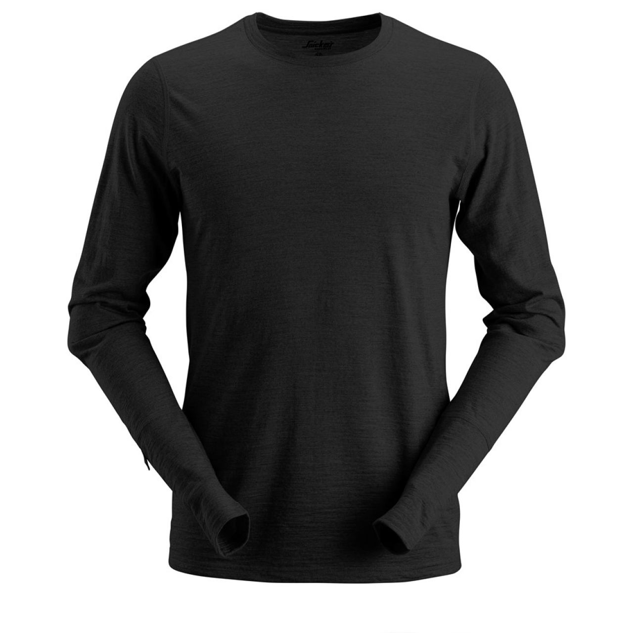 2427 Camiseta de manga larga de lana AllroundWork negro talla XS