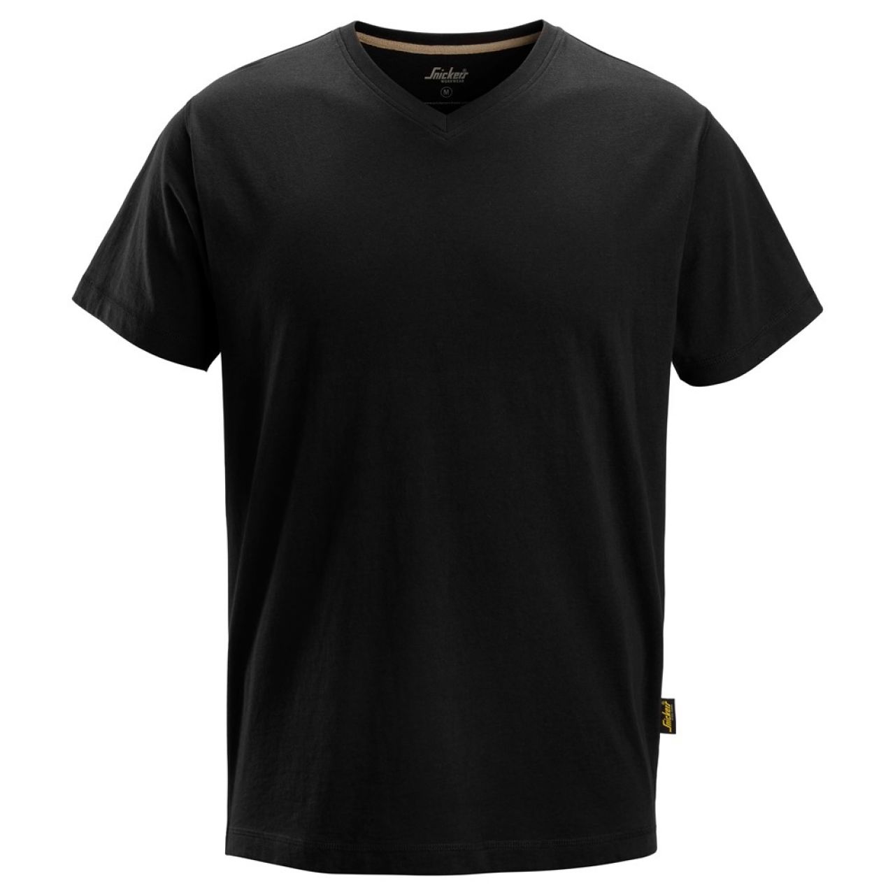 2512 Camiseta de manga corta con cuello en V negro talla XL