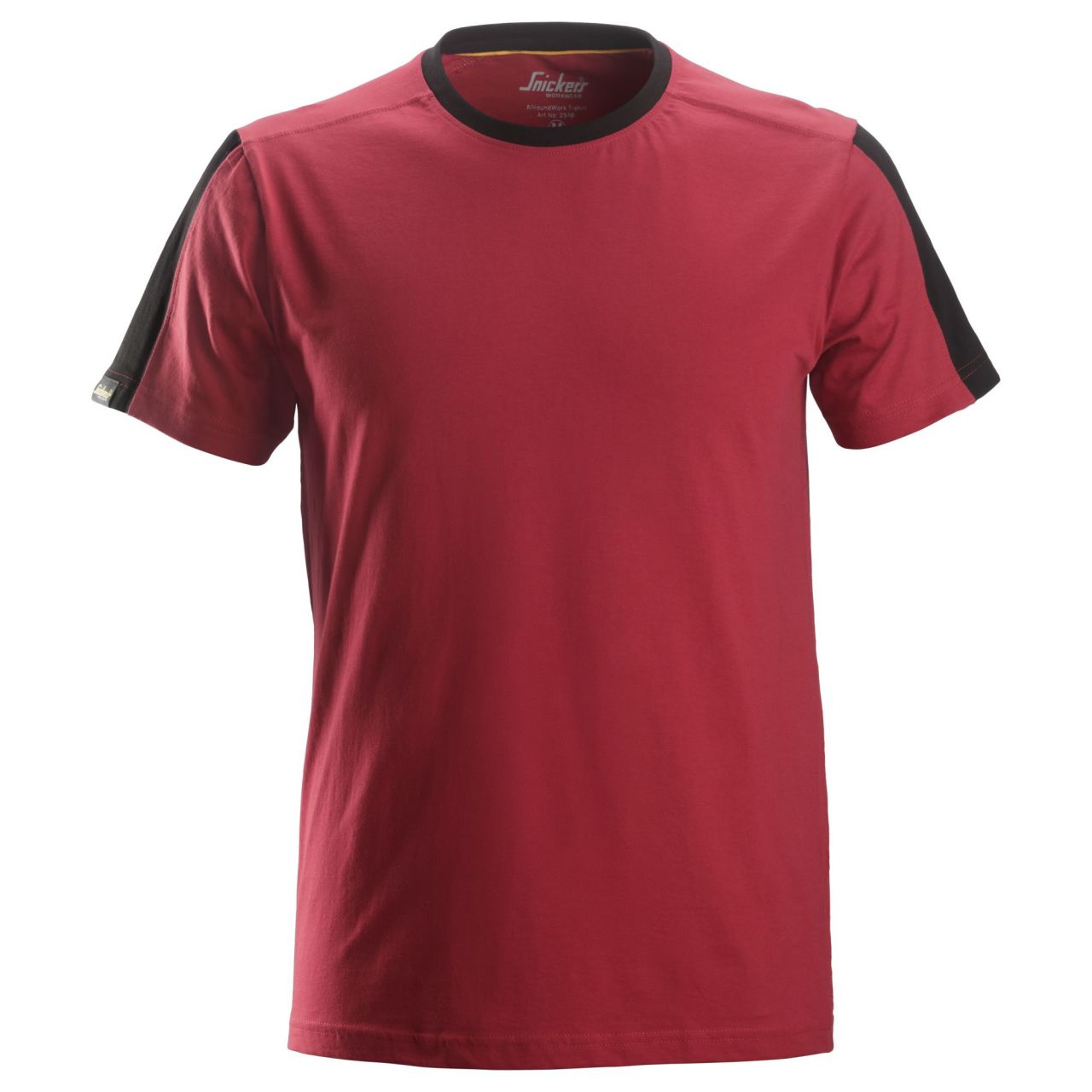 2518 Camiseta AllroundWork rojo intenso-negro talla M