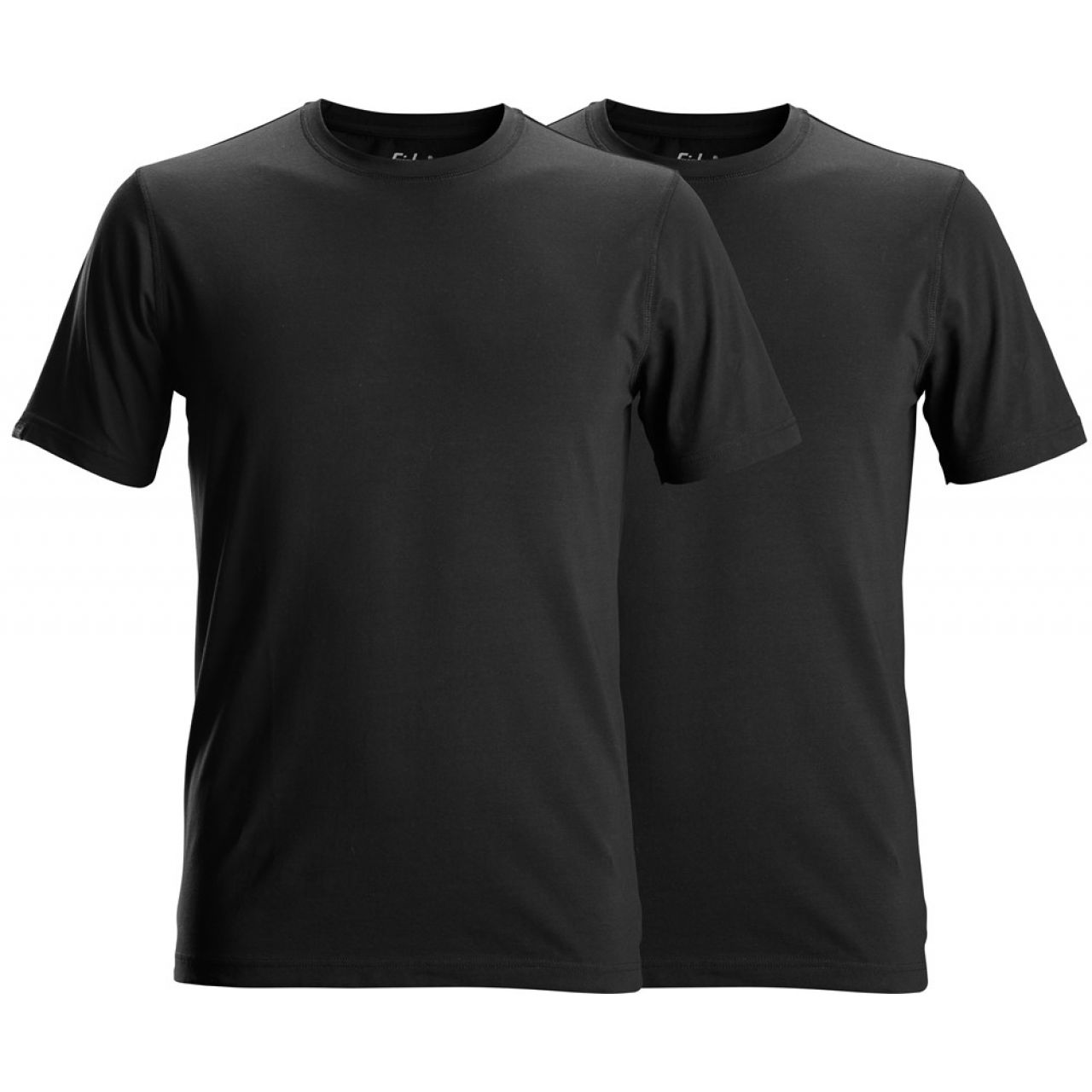 2529 Camisetas de manga corta (pack de 2 unidades) negro talla S