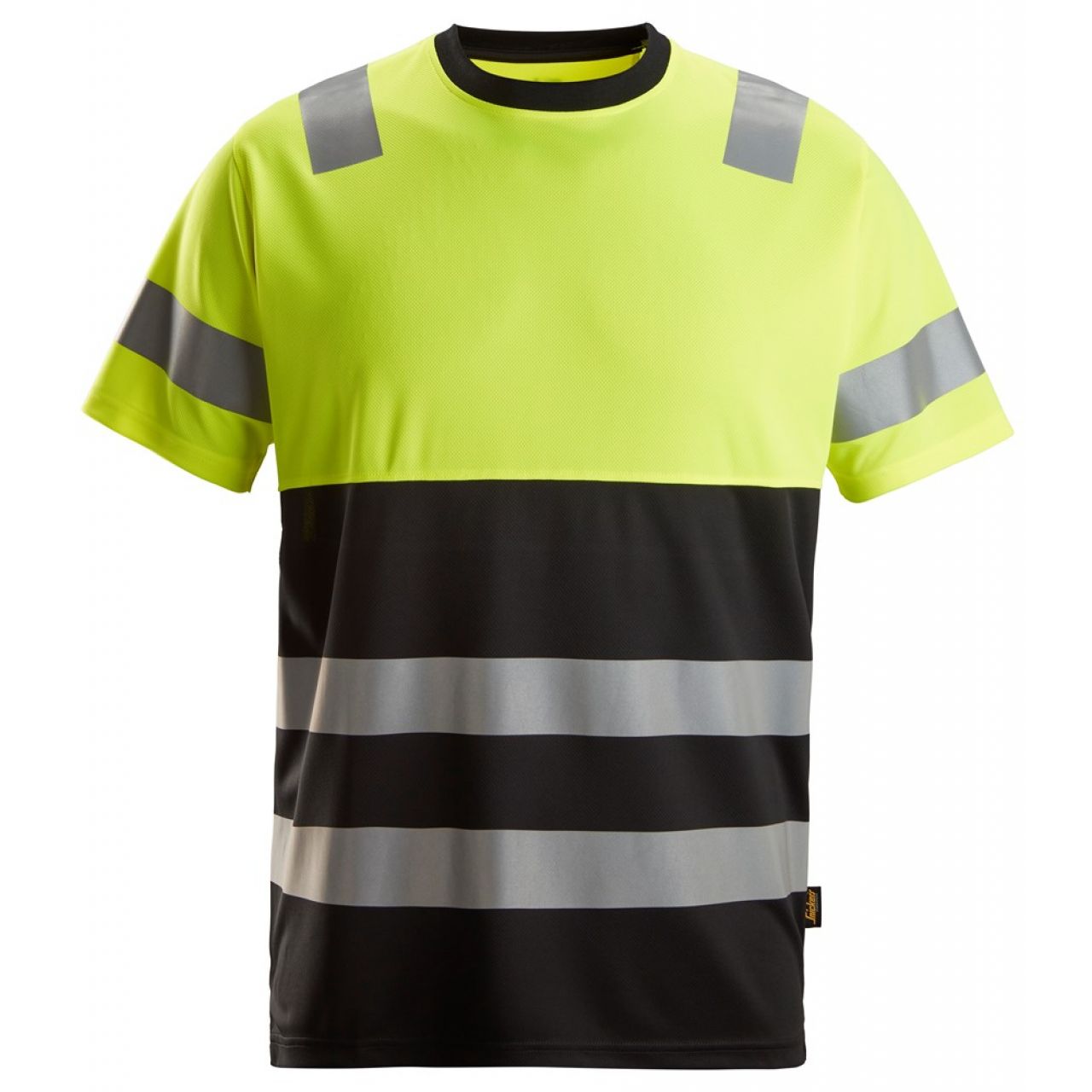 2535 Camiseta de manga corta de alta visibilidad clase 1 negro-amarillo talla XL