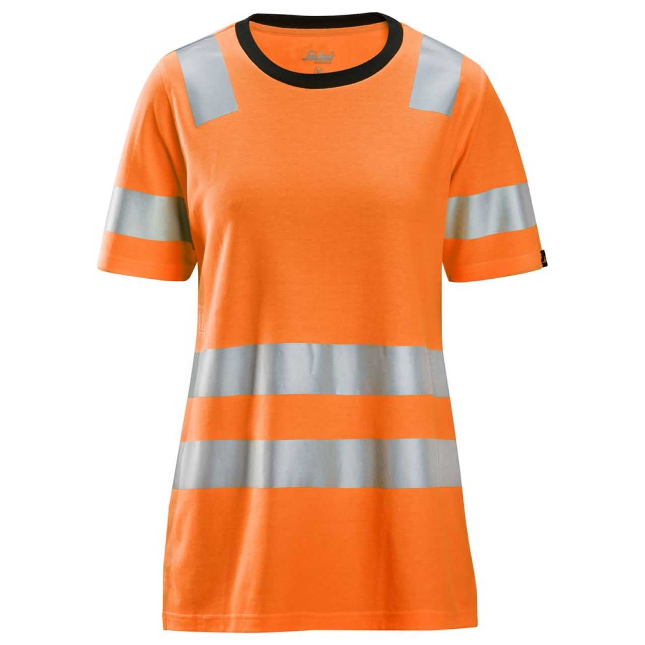 2537 Camiseta de manga corta para mujer de alta visibilidad clase 2 naranja talla XS