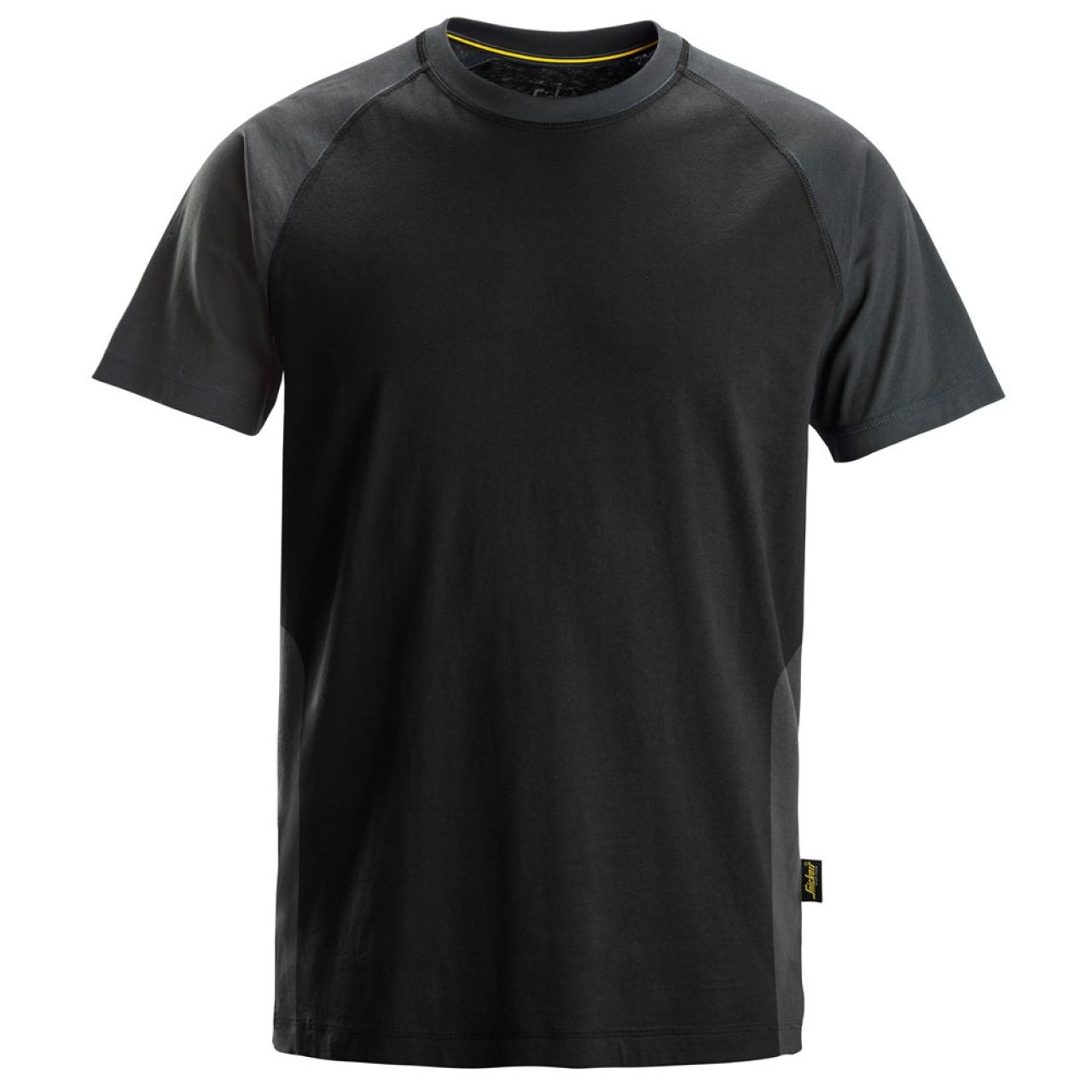 2550 Camiseta de manga corta bicolor negro-gris acero talla S