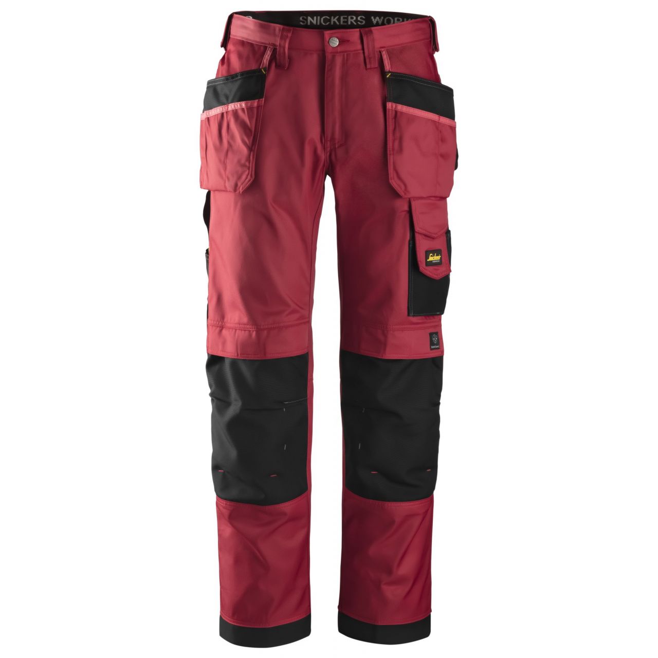 3212 Pantalón largo DuraTwill con bolsillos flotantes rojo intenso-negro talla 116