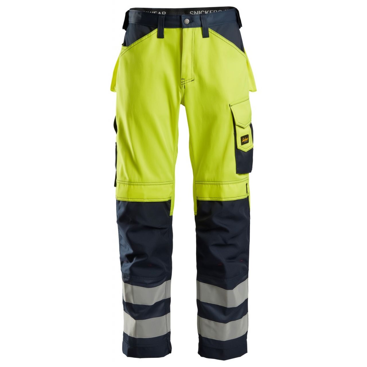 3333 Pantalones largos de trabajo de alta visibilidad clase 2 amarillo-azul marino talla 250