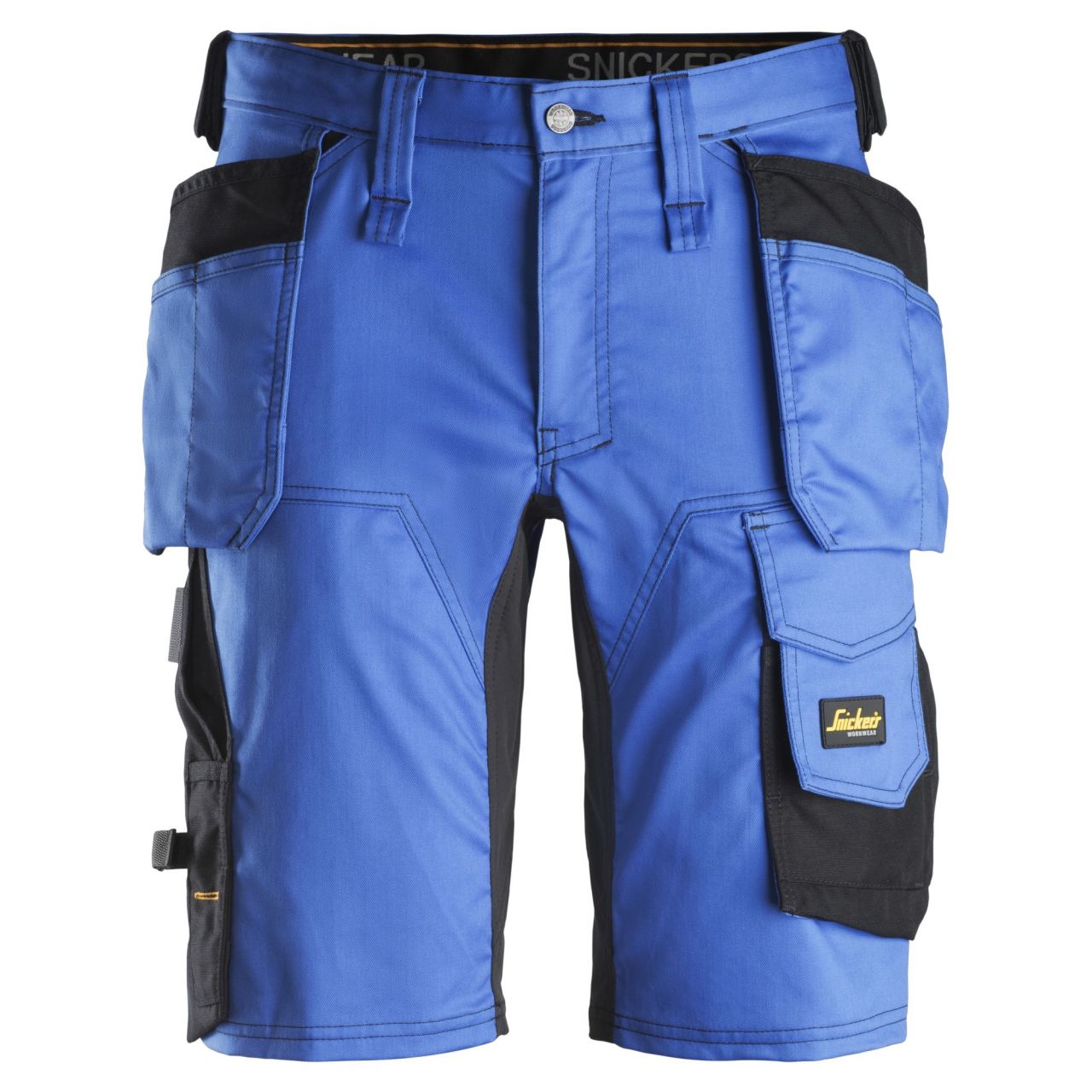 Pantalones cortos elásticos AllroundWork + Bolsillos Flotantes Azul verdadero-Negro talla 48