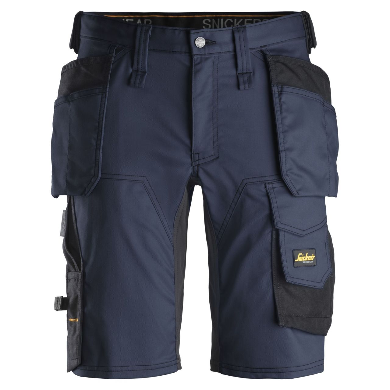 Pantalones cortos elásticos AllroundWork + Bolsillos Flotantes Azul Marino-Negro talla 54