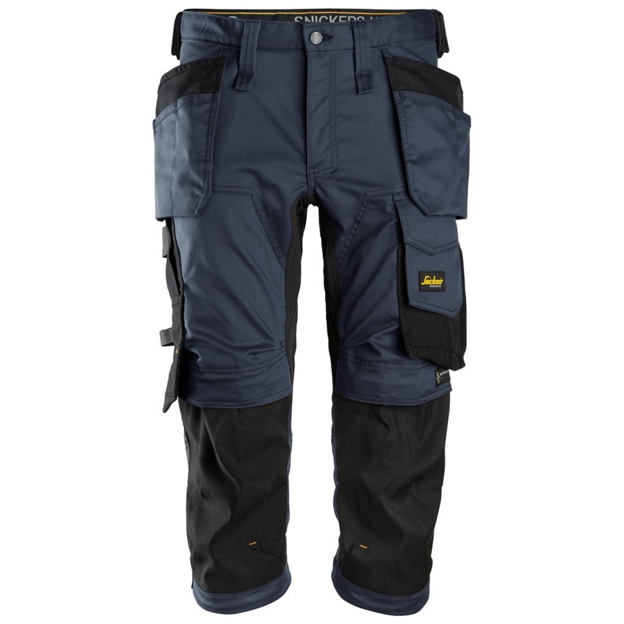 6142 Pantalones pirata de trabajo elasticos con bolsillos flotantes AllroundWork azul marino-negro talla 56