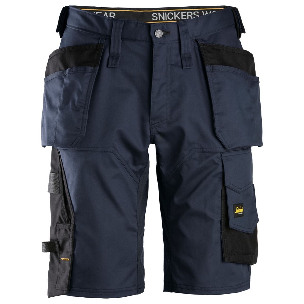 6151 Pantalones cortos de trabajo elásticos de ajuste holgado con bolsillos flotantes AllroundWork azul marino-negro talla 56