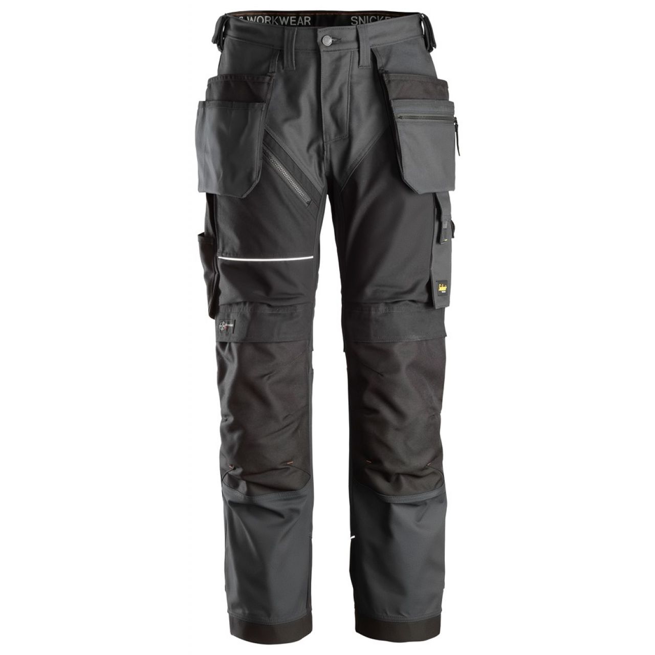 6214 Pantalones largos de trabajo con bolsillos flotantes Canvas+ RuffWork gris acero-negro talla 250