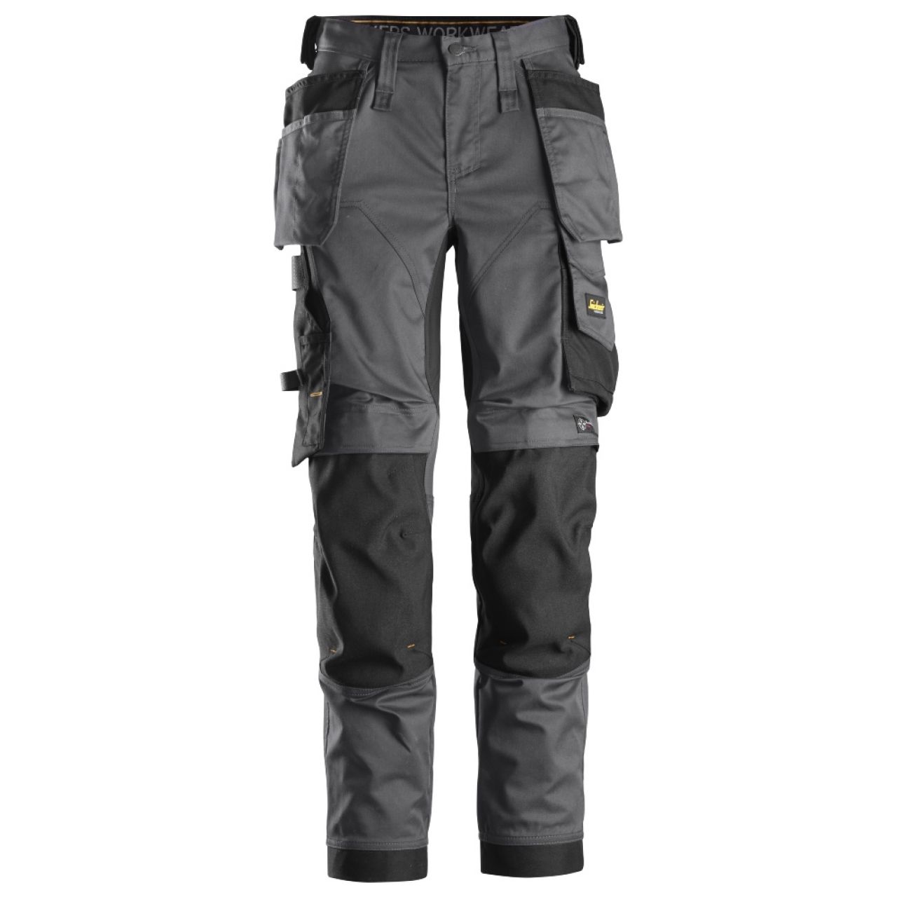 6247 Pantalones largos de trabajo elásticos para mujer con bolsillos flotantes AllroundWork gris acero-negro talla 20