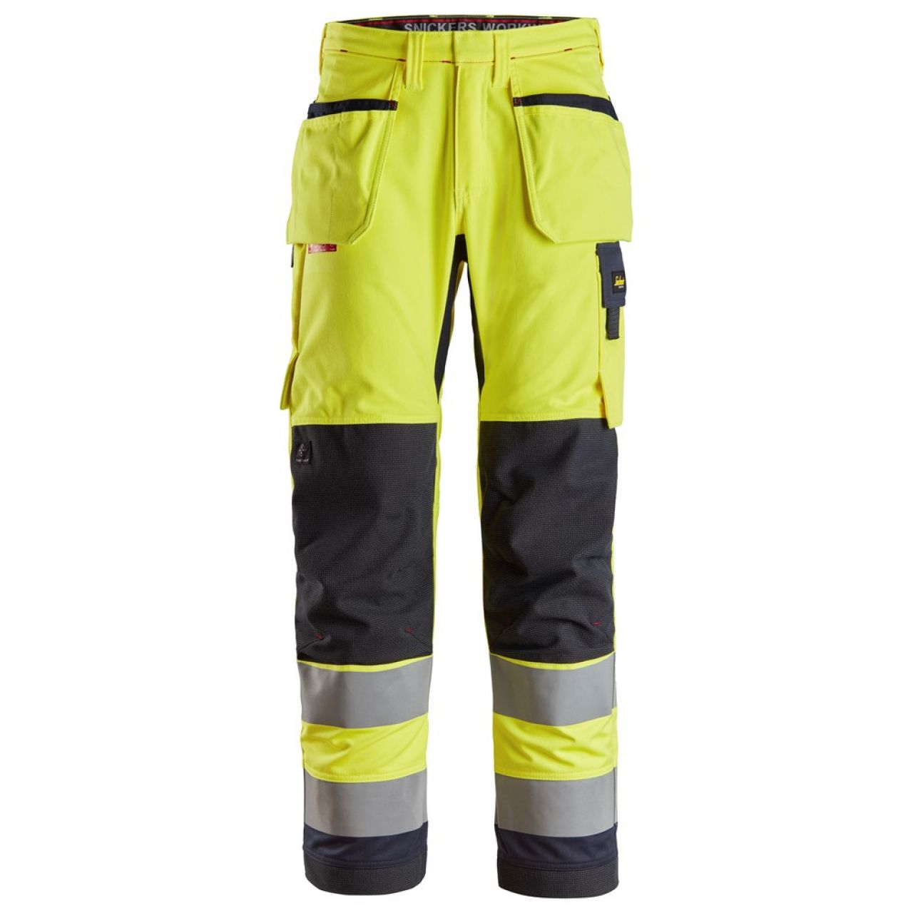 6260 Pantalones largos de trabajo de alta visibilidad clase 2 con bolsillos flotantes ProtecWork amarillo-azul marino talla 162