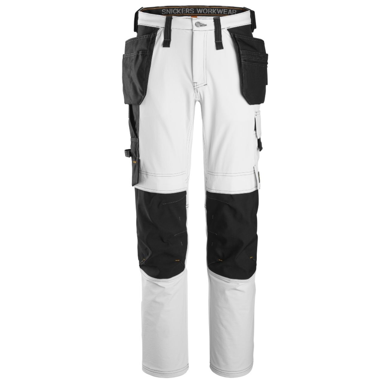 6271 Pantalones largos de trabajo elásticos completos con bolsillos flotantes AllroundWork blanco-negro talla 92
