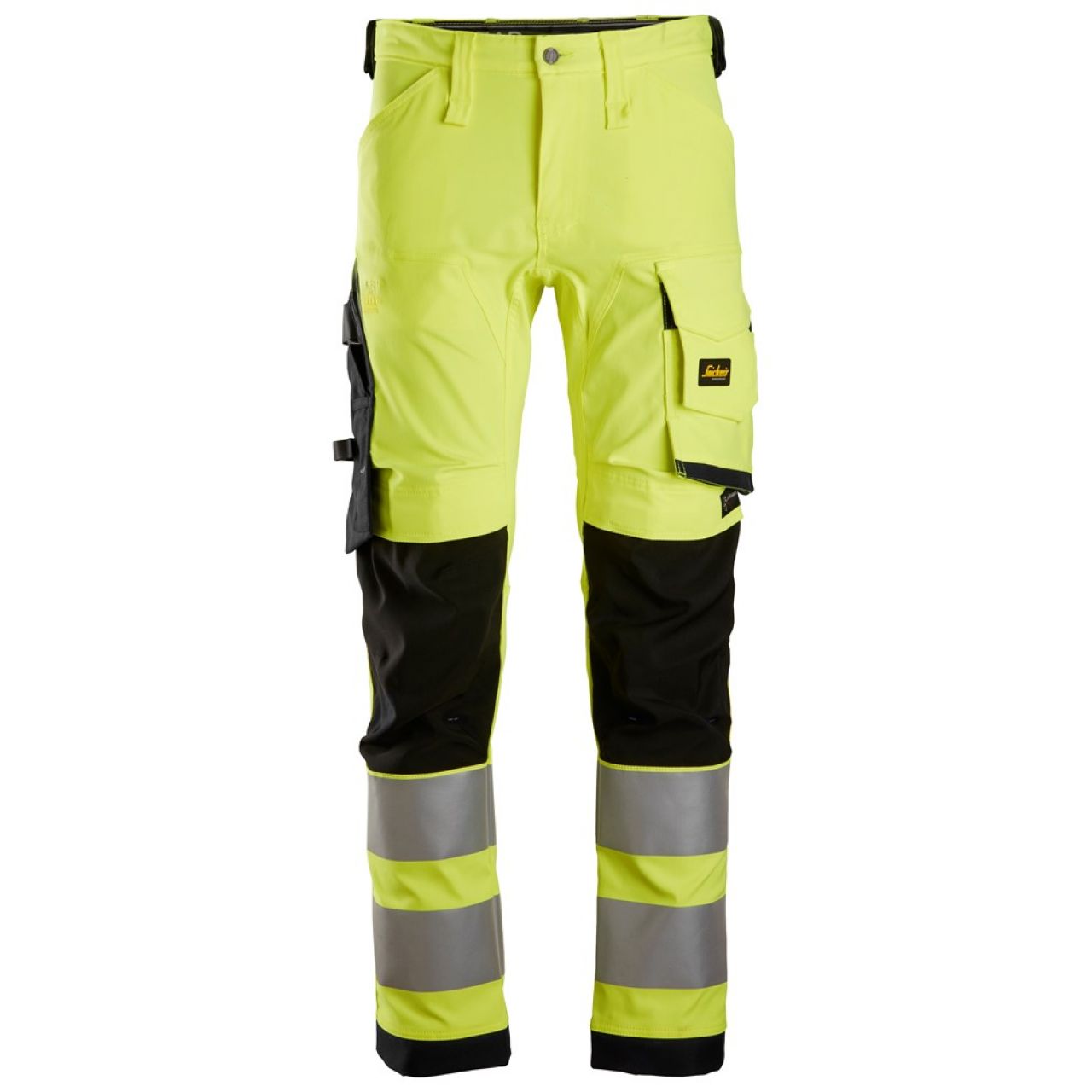 6343 Pantalones largos de trabajo elásticos de alta visibilidad clase 2 amarillo-negro talla 258
