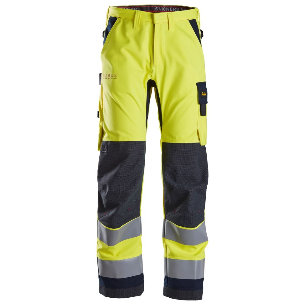 6360 Pantalones largos de trabajo de alta visibilidad clase 2 ProtecWork amarillo-azul marino talla 156