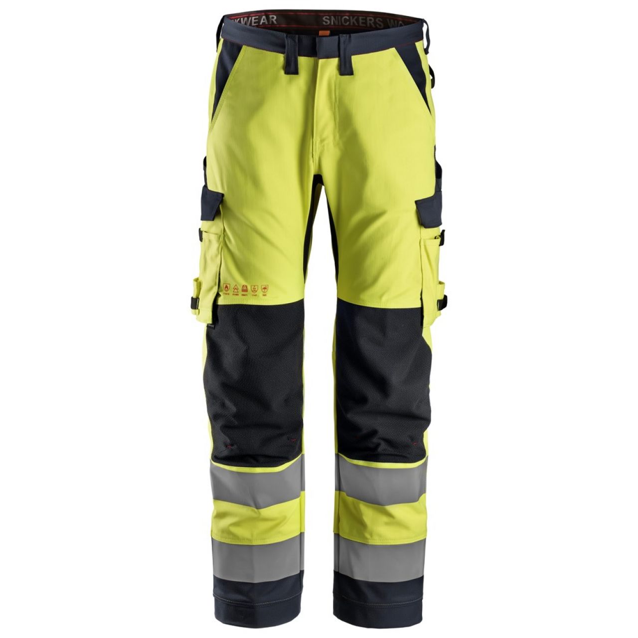6361 Pantalones largos de trabajo de alta visibilidad clase 2 con bolsillos simétricos ProtecWork amarillo-azul marino talla 164