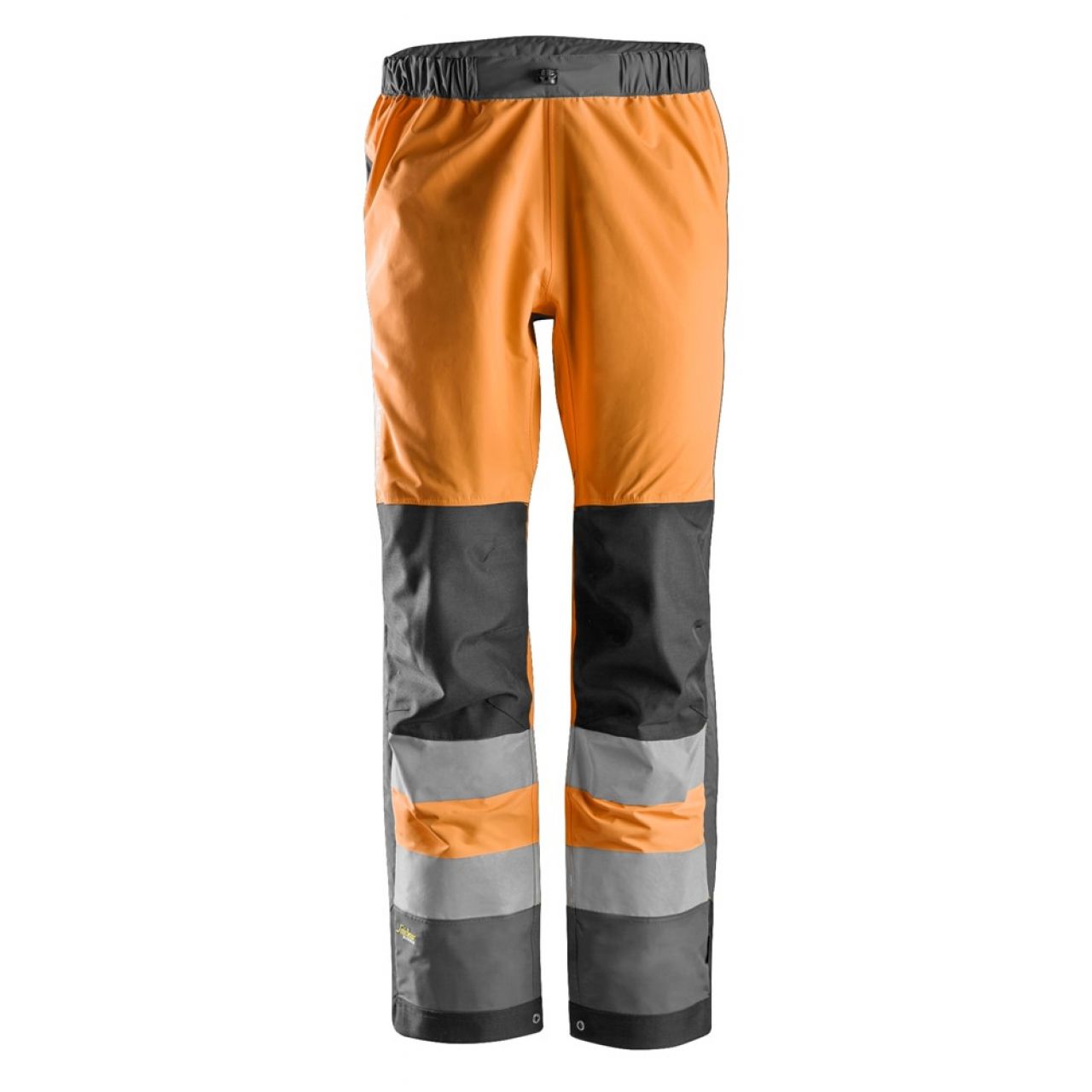 6530 Pantalones largos de trabajo impermeables Waterproof Shell de alta visibilidad clase 2 AllroundWork naranja-gris acero talla XL