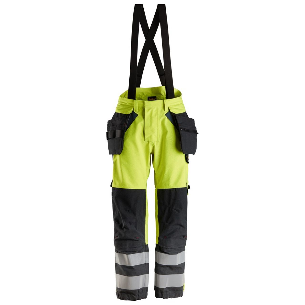 6568 Pantalones largos de trabajo de alta visibilidad clase 2 con bolsillos flotantes GORE-TEX ProtecWork amarillo-azul marino talla S larga