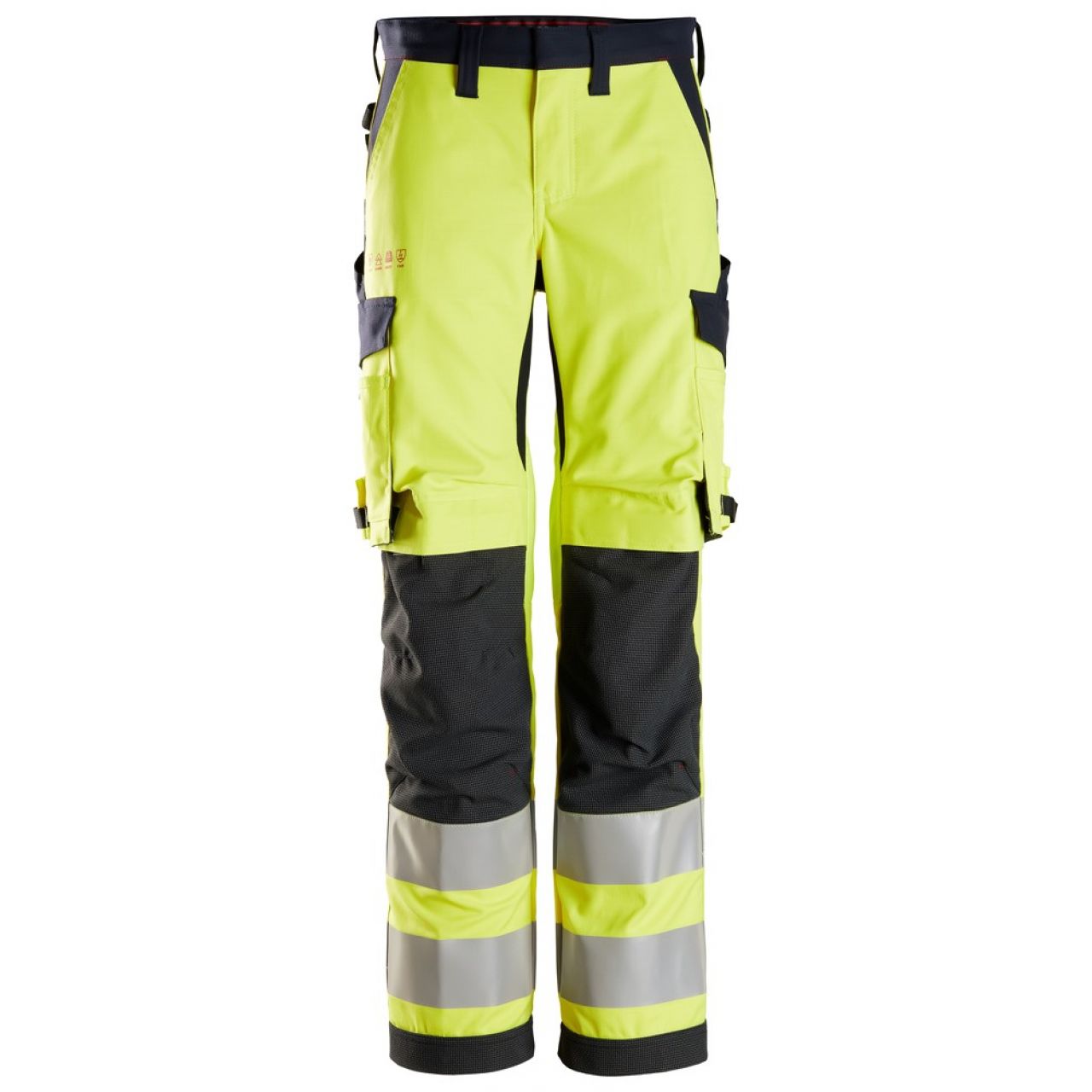 6760 Pantalones largos de trabajo de alta visibilidad clase 2 para mujer ProtecWork amarillo-azul marino talla 38