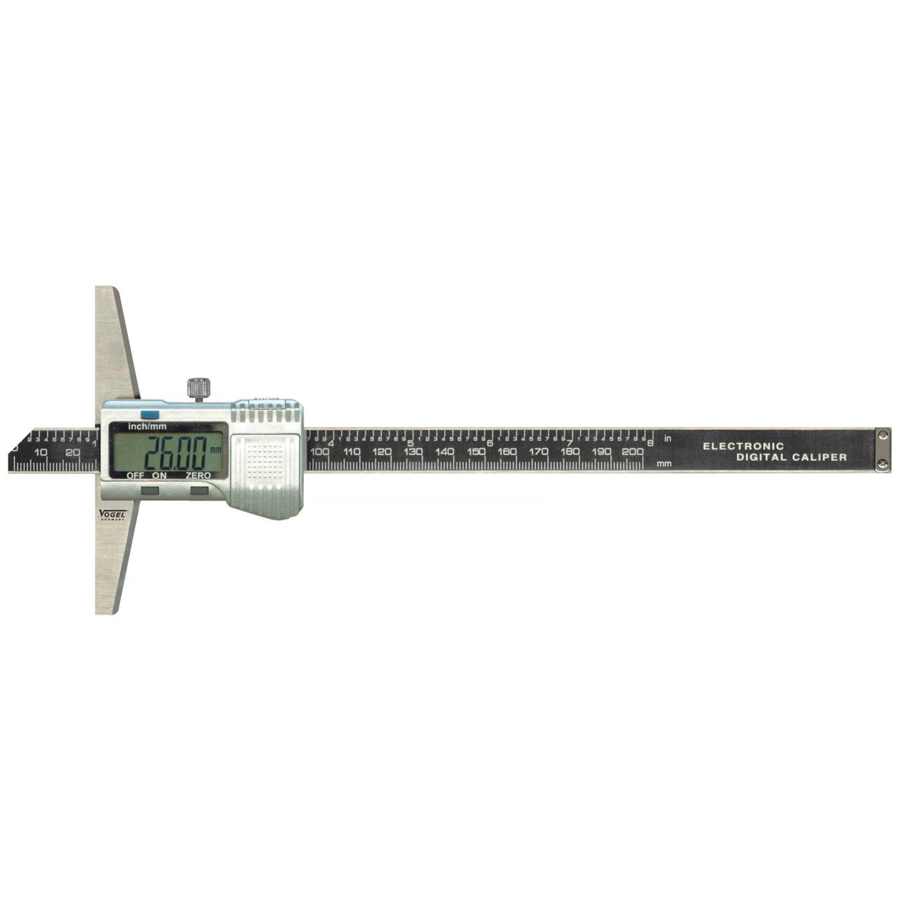 Calibre de profundidad electrónico-digital DIN 862 , Capacidad 300 mm