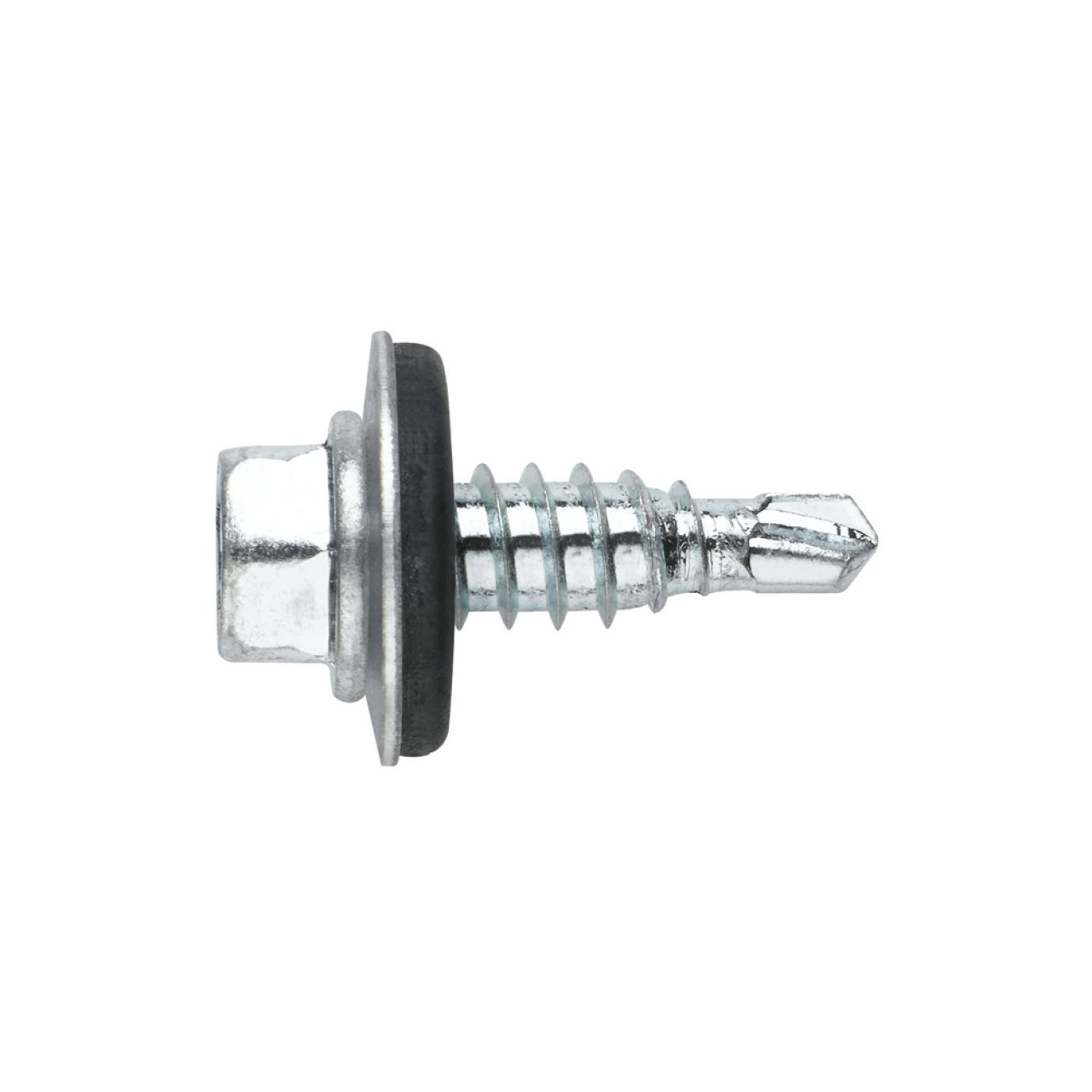 [CP DIN-7504-K RE + ARVUL] Tornillo autotaladrante de punta reducida y cabeza hexagonal de 8 mm. Tornillo con arandela vulcanizada de acero-EPDM