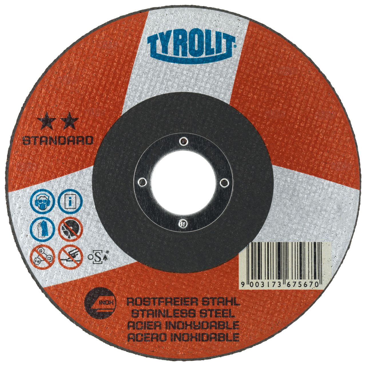 Tyrolit Discos de corte para acero inoxidable 115 x 1,0 #41X 115x1x22,23 A60R-BFS