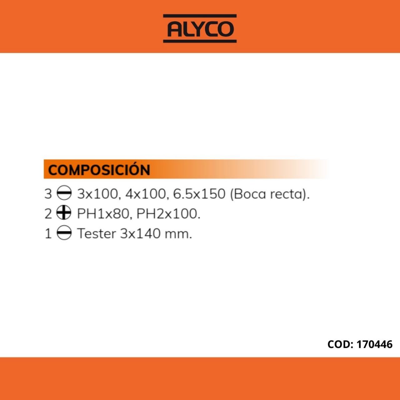 Juego De 6 Destornilladores Aislados Para Electricista Con Mango Bimaterial  ALYCO, Productos