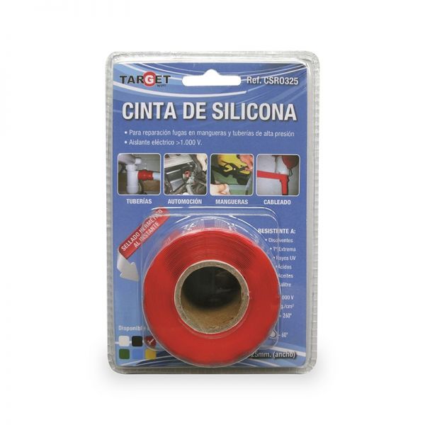 CINTA DE SILICONA NEGRA 3M X 25mm