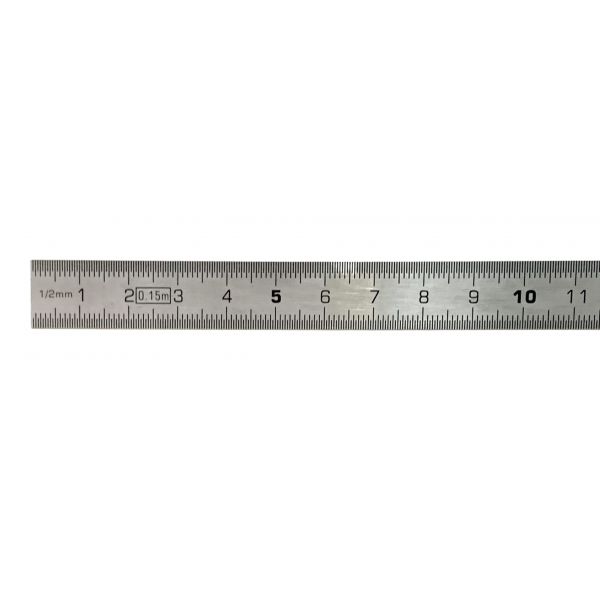 Regla flexible mate de acero inoxidable 1500 x 25 x 0,5 mm