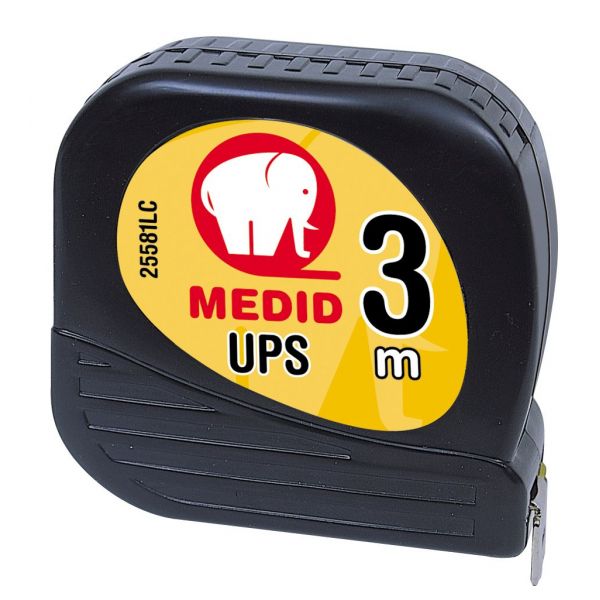 Flexómetro MEDID UPS 3 m x 16 mm sin freno Ref 25581LCB