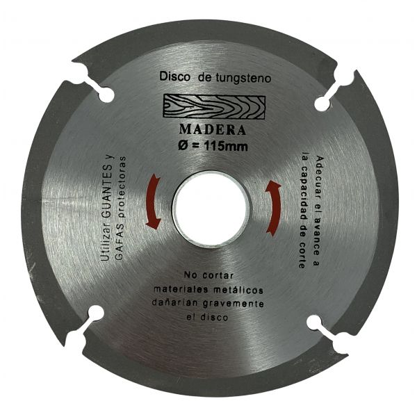 Disco tungsteno para corte madera diámetro 125 mm