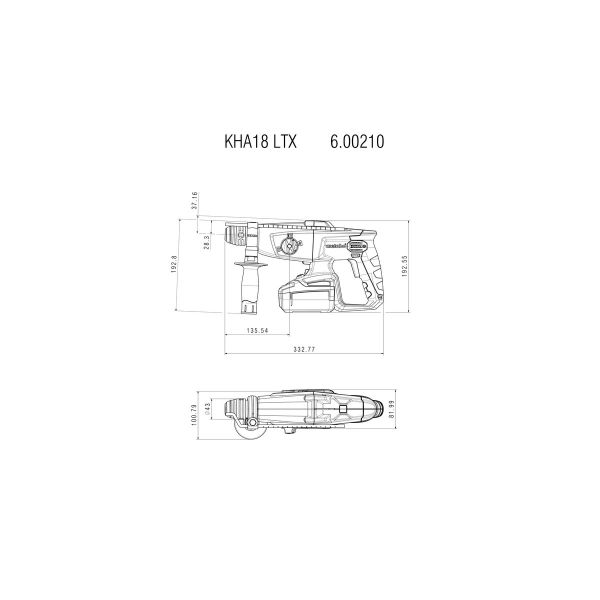 KHA 18 LTX Martillo de batería/18V  metaBOX 165 L