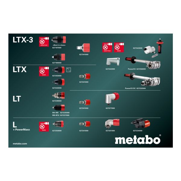 BS 18 LTX-3 BL Q I  Taladro atornillador de batería/18V  metaBOX 145 L