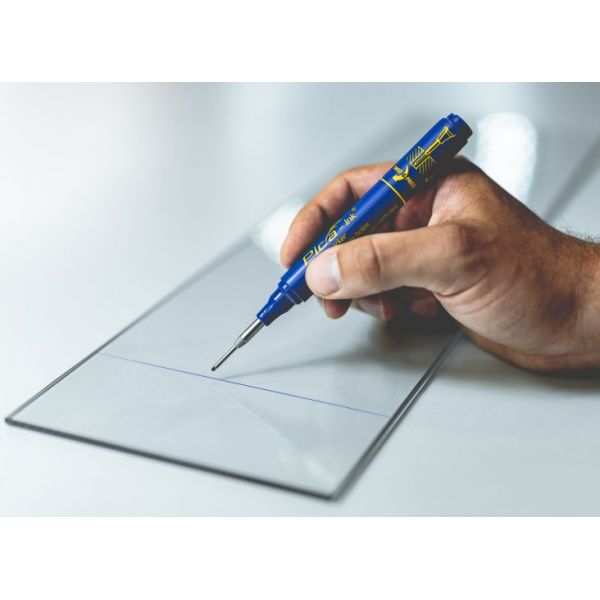 Marcador permanente de tinta para agujeros profundos Ink (Azul)