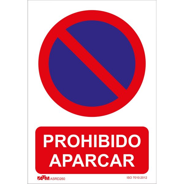 Señal prohibido aparcar PVC Glasspack 300 x 400 mm