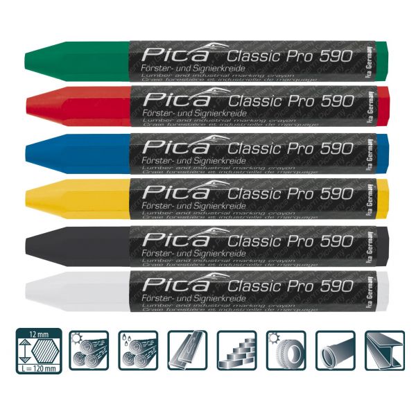 Marcador industrial crayon Classic PRO blanco
