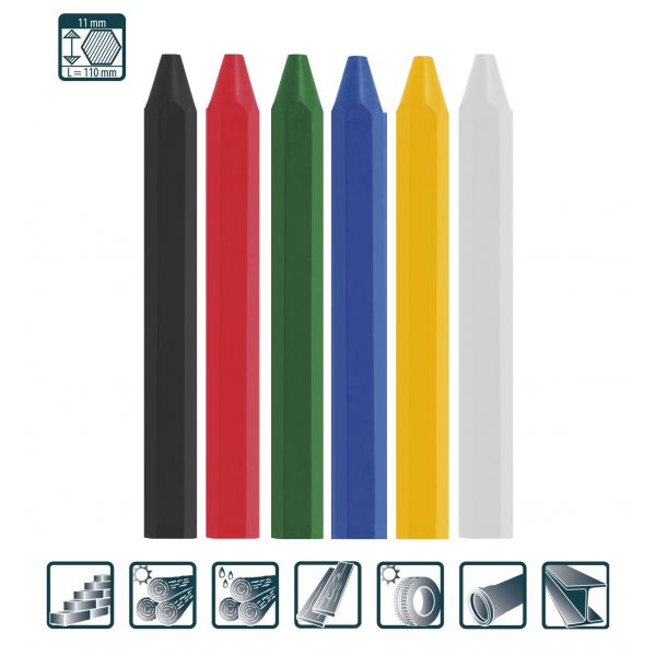 Caja de 12 marcadores industriales crayon Classic ECO negro
