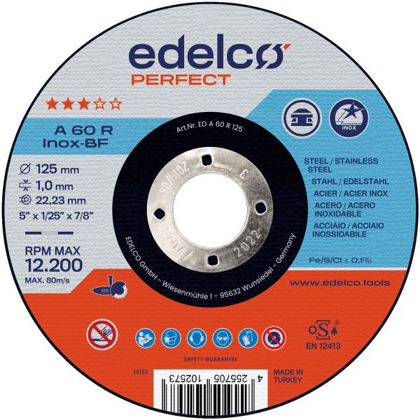 Disco de corte metal Perfect A 60 R INOX (115 mm)