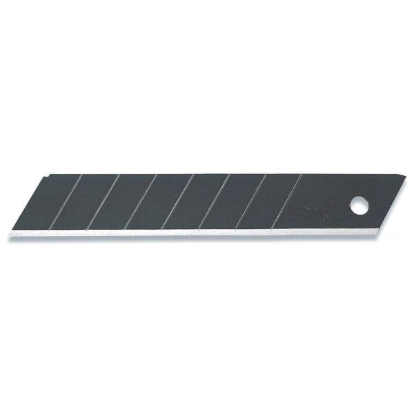 Pack de 30 cuchillas troceables negras Excel Black de 18 mm en caja de plástico con clip
