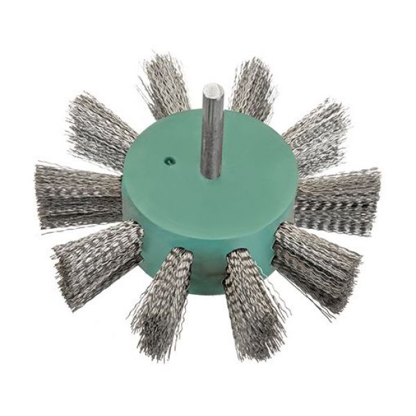 Cepillo circular segmentado con vástago de 6 mm y filamento de Ø 0.90 mm (100x23x25 )