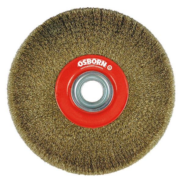 Cepillo circular acero latonado de alambre ondulado con agujero multieje y filamento de Ø 0.30 mm (1