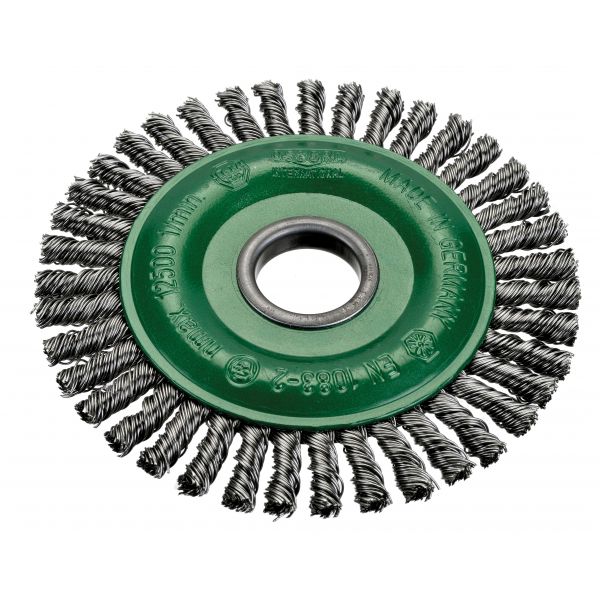 Cepillo circular acero de alambre trenzado especial soldadura con agujero de 22,2 mm y filamento de