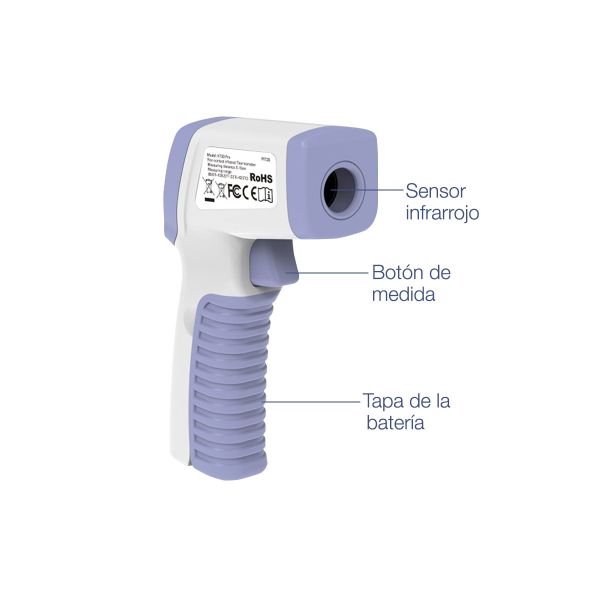 Termómetro infrarrojo sin contacto para temperatura corporal