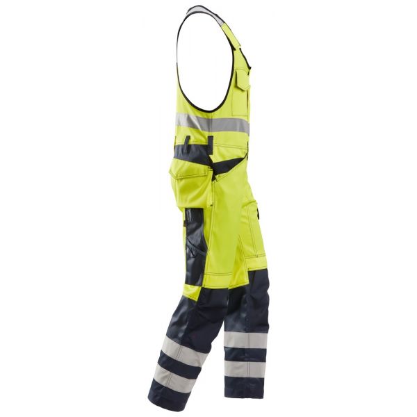 0213 Pantalones de una pieza de alta visibilidad Bolsillos tipo funda clase 2 amarillo-azul marino t
