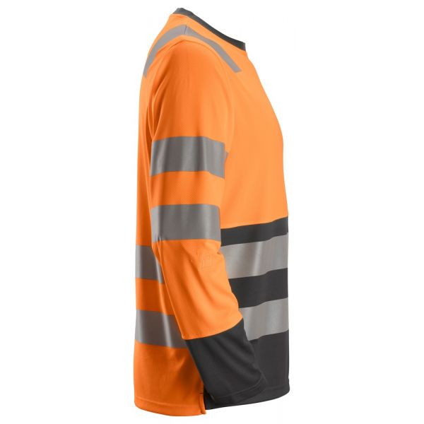 2433 Camiseta de manga larga de alta visibilidad clase 2 naranja-gris acero talla XXL
